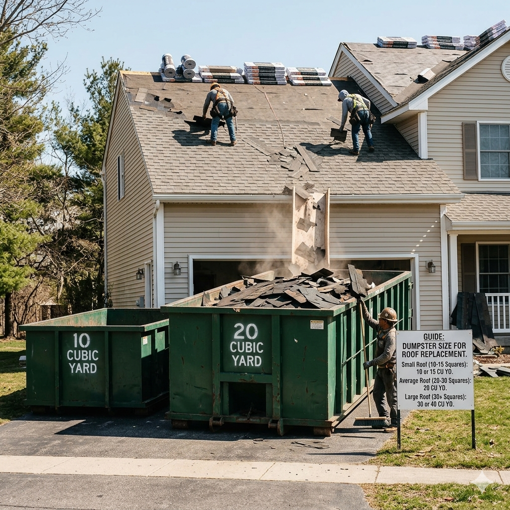 What Size Dumpster Do I Need for a Roof Replacement? (2026 Guide)