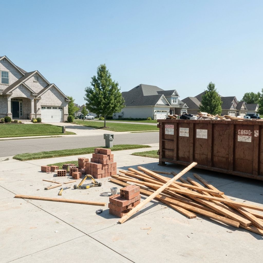 Residential dumpster rental for home renovation and cleanup